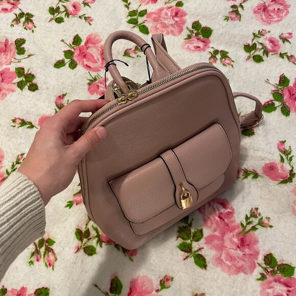 NWT gold and pink certified vegan leather purse / bookbag! - Picture 16 of 16